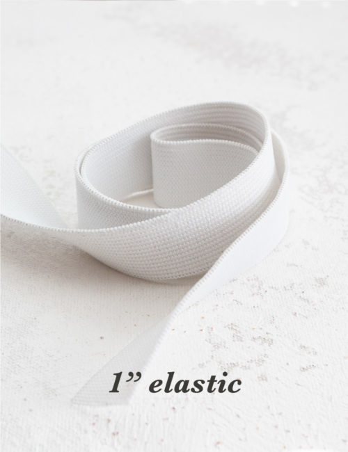 1/2 Knitted Elastic in White  By The Yard - Cottoneer Fabrics