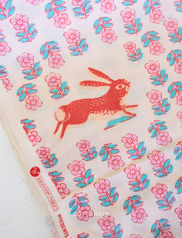 Rabbit in Blush | 108" Quilt Back by Windham Fabrics - Image 2