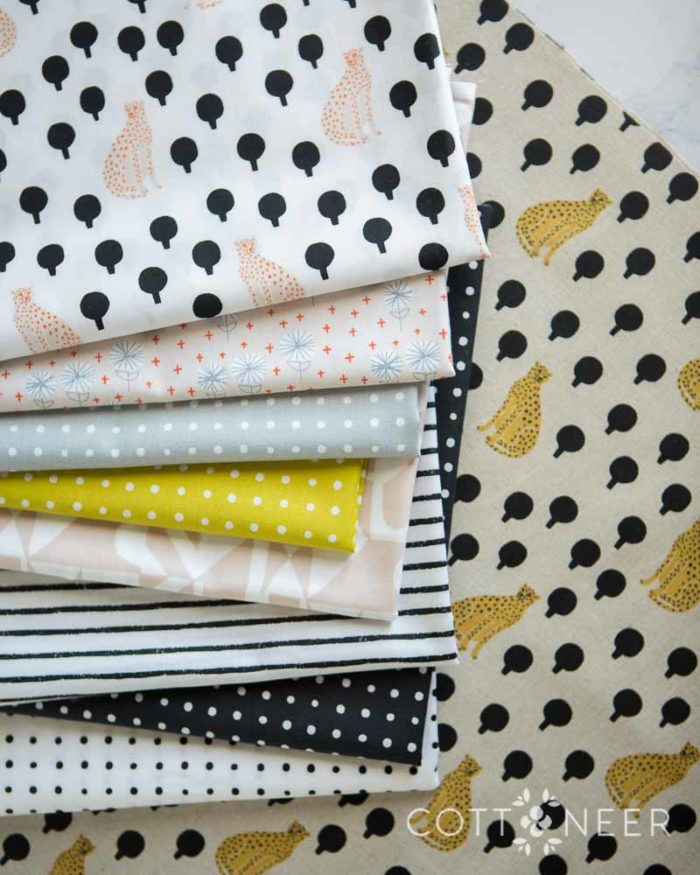 around town, sarah golden, dots, stripes, cheetahs, low volume, black and white, citrus, yellow, marigold, nude, blush,