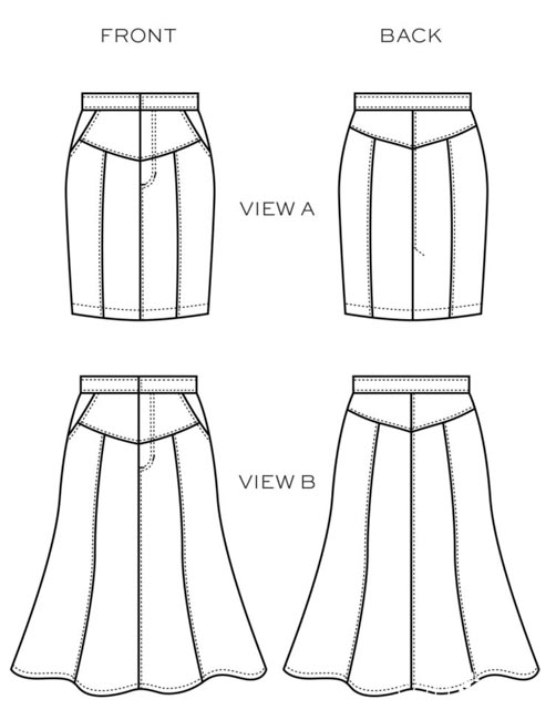 Salida Skirt Sewing Pattern by True Bias - Cottoneer Fabrics