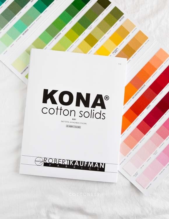 Kaufman Fabrics Kona Cotton Color Swatch Card