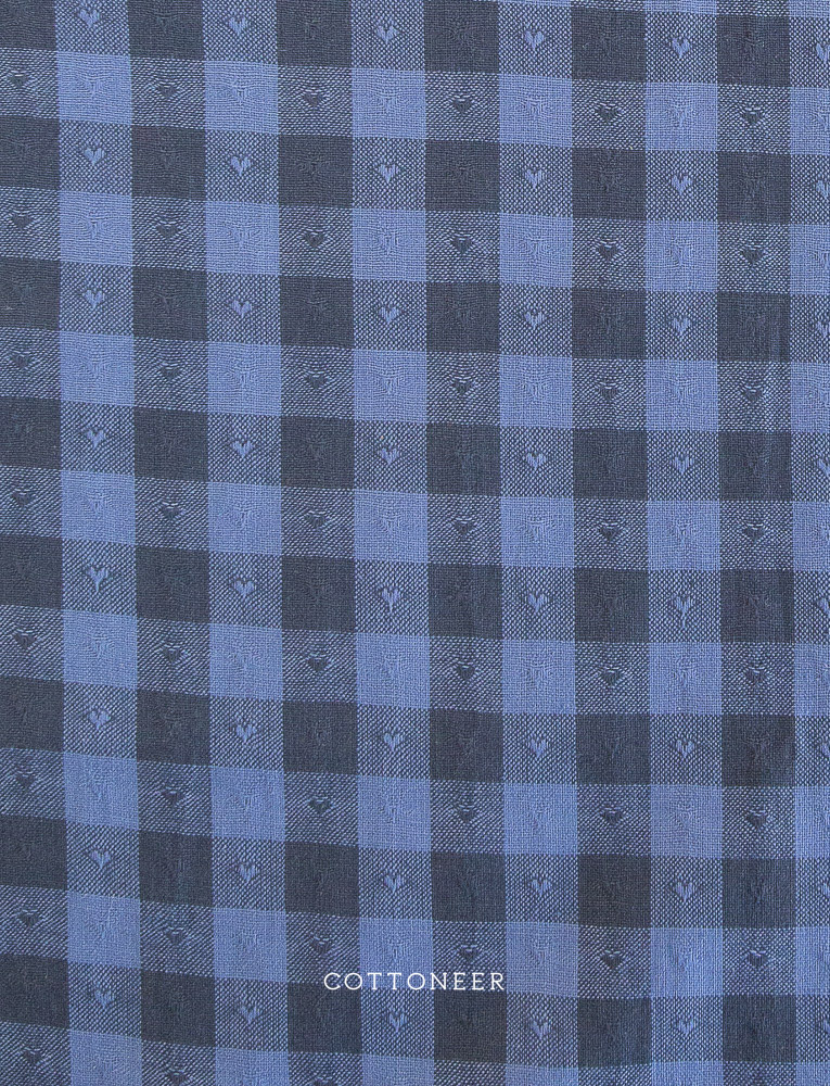 Gingham Hearts in Blueberry | Queen of Hearts by Fableism Supply Co - Image 2