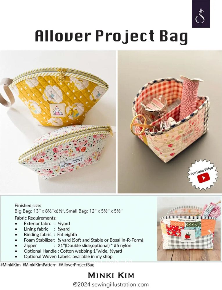 Allover Project Bag Pattern by Minki Kim - Image 2