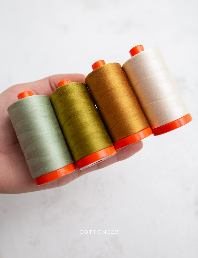 Light Sand | 50wt Aurifil 100% Cotton Mako Thread - 1,422 Yards (2000) - Image 5