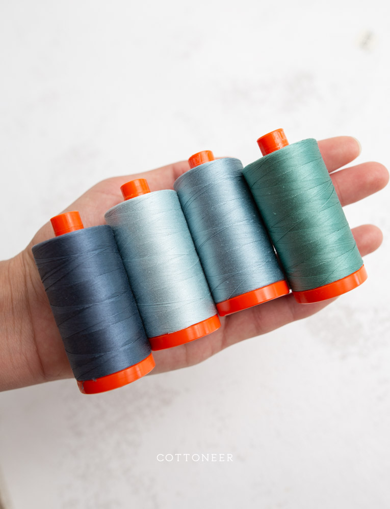 Medium Juniper | 50wt Aurifil 100% Cotton Mako Thread - 1,422 Yards (2850) - Image 3