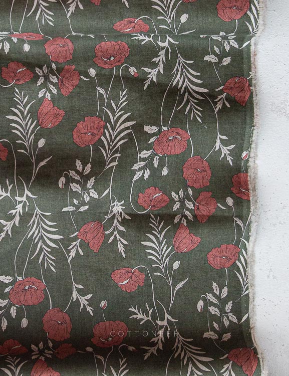 beautiful-poppies-linen-in-olive-japanese-import-linen-3