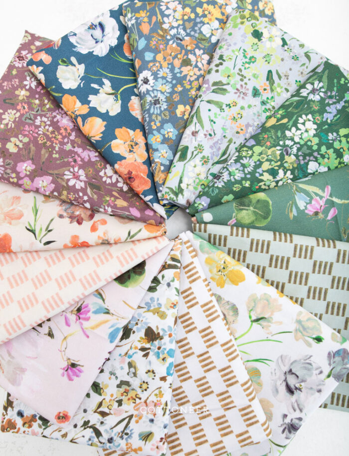 Peony Garden in Grass | Bloomfield by Kelly Ventura - Cottoneer