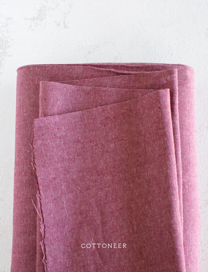 Brussels Washer Yard-Dyed Rayon/Linen Blend in Plum - Image 3