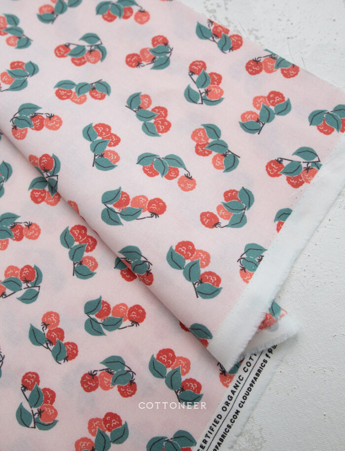 Raspberry Patch Pink | Cottage Garden Organic Cotton by Kimberly Morgan for Cloud9 Fabrics - Image 2