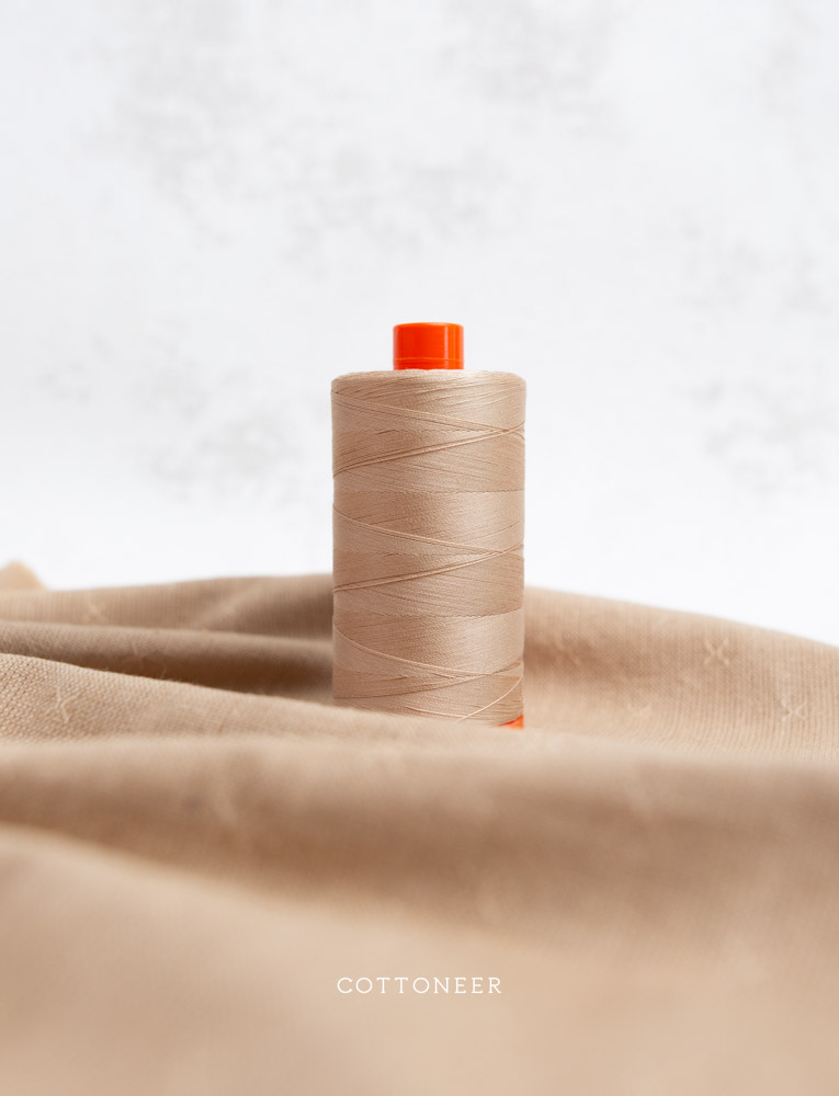 Beige | 50wt Aurifil 100% Cotton Mako Thread - 1,422 Yards (2314) - Image 2