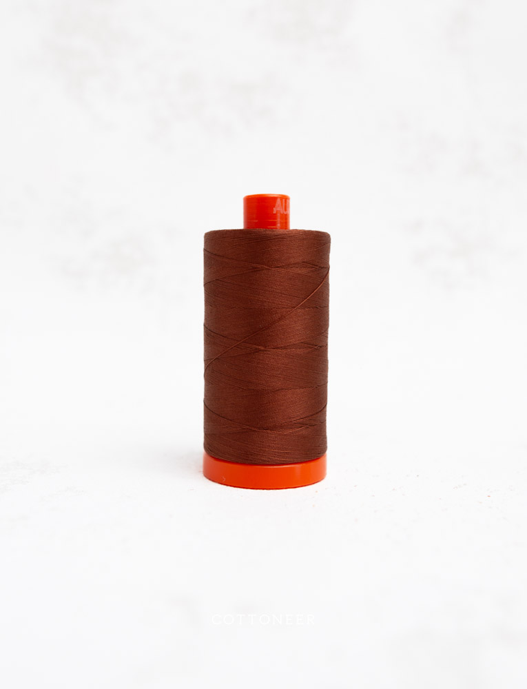 cotton-mako-thread-50wt-1300m-copper-brown-4012-aurifil-thread-108
