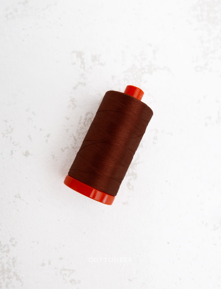 Copper Brown | 50wt Aurifil 100% Cotton Mako Thread - 1,422 Yards (4012) - Image 2
