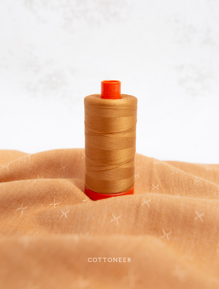 cotton-mako-thread-50wt-1300m-golden-toast-2930-aurifil-thread-101