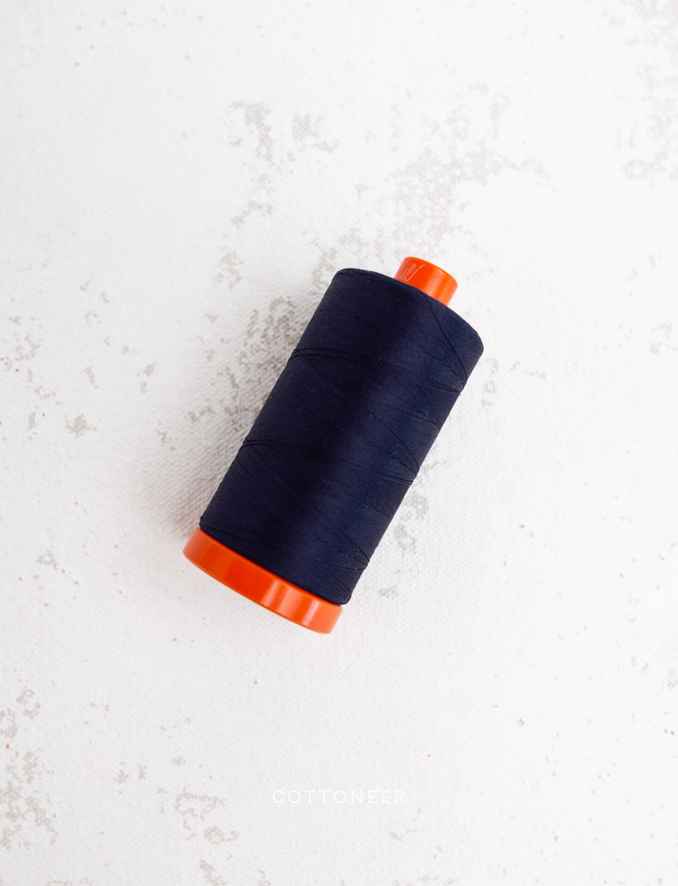 Very Dark Navy | 50wt Aurifil 100% Cotton Mako Thread - 1,422 Yards (2785) - Image 2