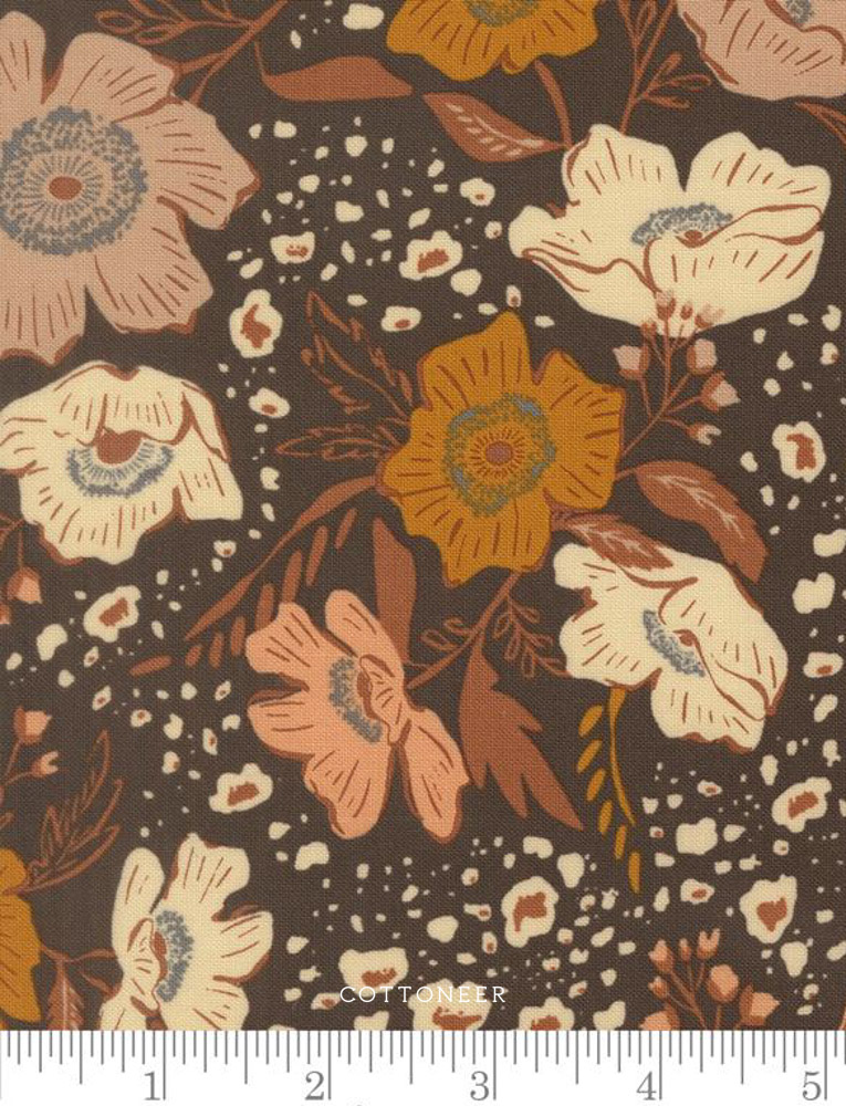 Flora Flourish in Charcoal | Wellspring by Fancy That Design House