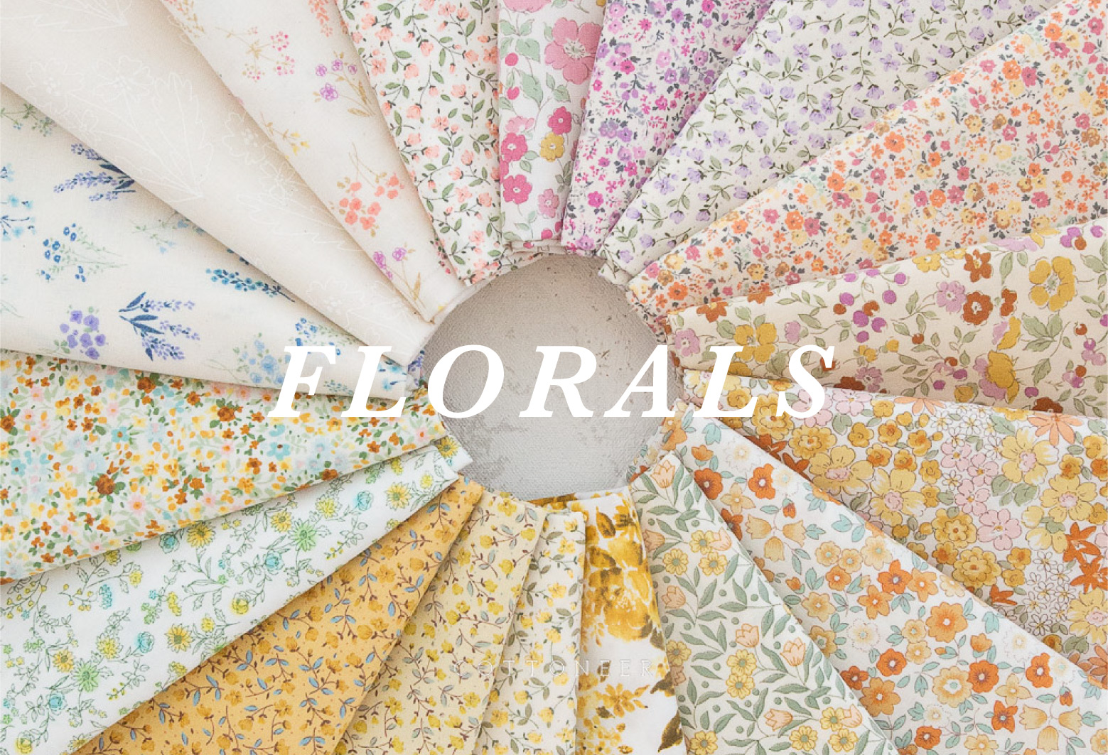 Floral and flower cotton fabrics for modern quilting and sewing!