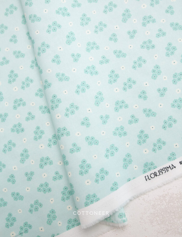 Delightful Ditsy Mint | Florissima Organic Cotton by Juliana Tipton for Cloud9 Fabrics - Image 2