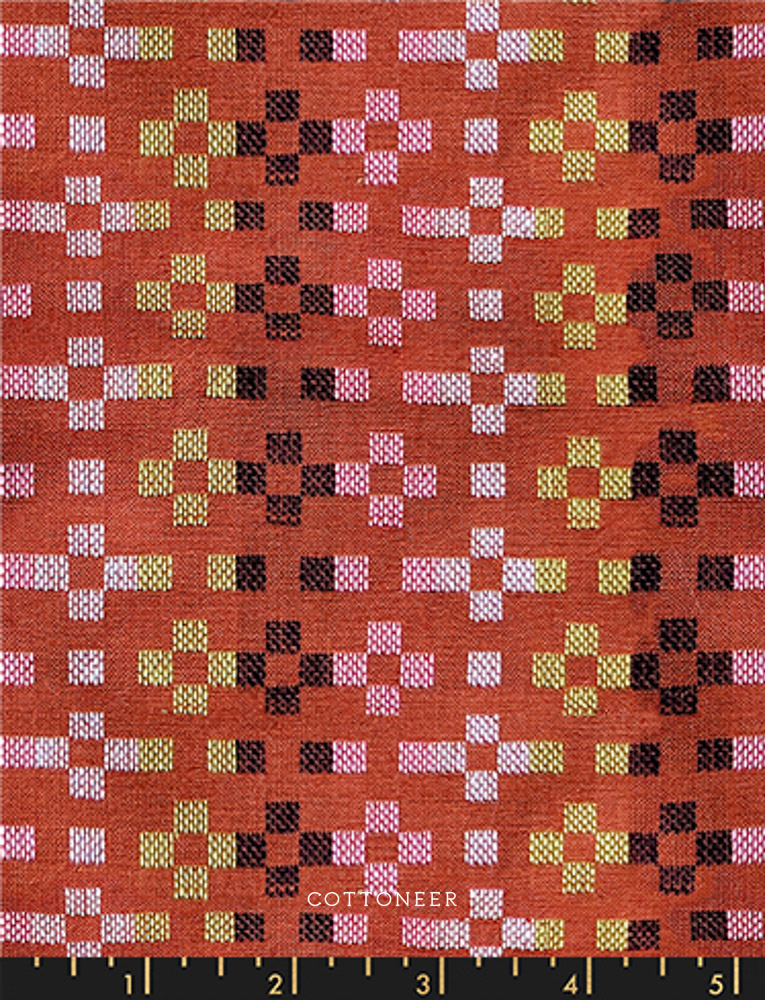 flowers-terracotta-mystic-fable-warp-&-weft-by-alexia-marcelle-abegg