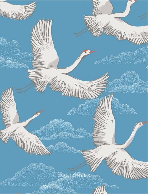 flying-cranes-baltic-woodland-by-maria-galybina-for-cloud9-fabrics