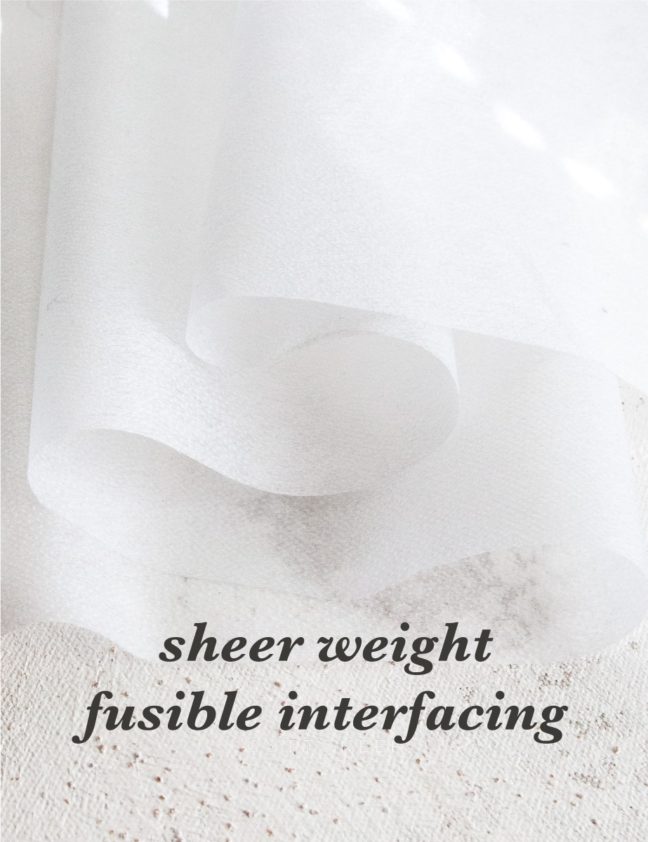 White light Weight Fusible Interfacing Fabric 60 wide sold 2