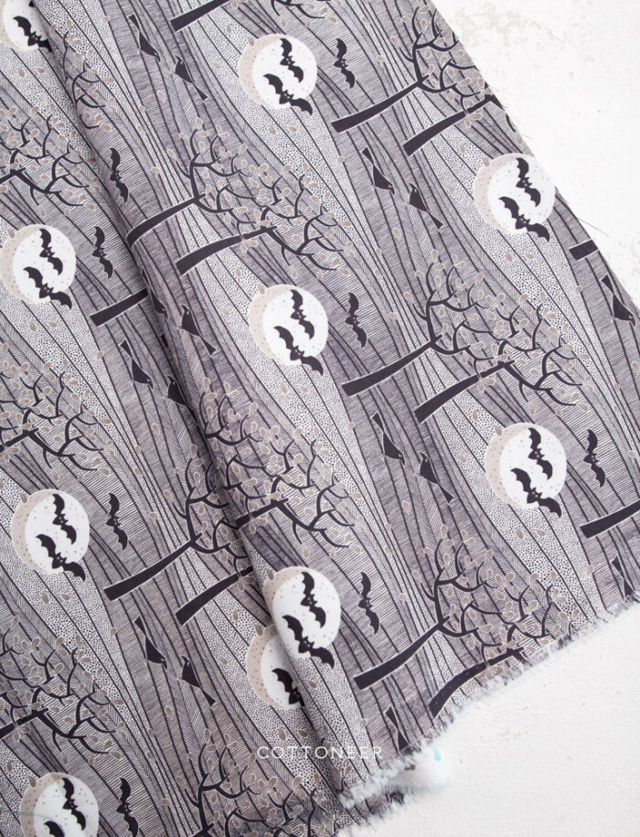 Night Landscape | Gothic Whimsy Organic Cotton by Anequ Studio for Cloud9 Fabrics - Image 2