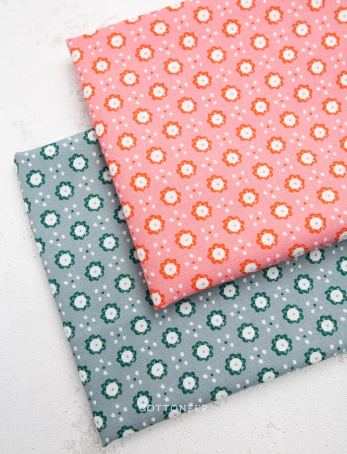 Wildflowers Blue/Green | Happy Homestead Organic Cotton by Samantha Johnson for Cloud9 Fabrics - Image 2