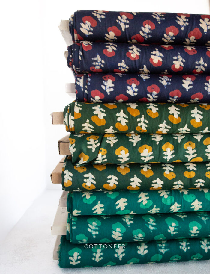 Mint Blooms Batik Cotton Lawn | Indian Imported Fabric - Image 2