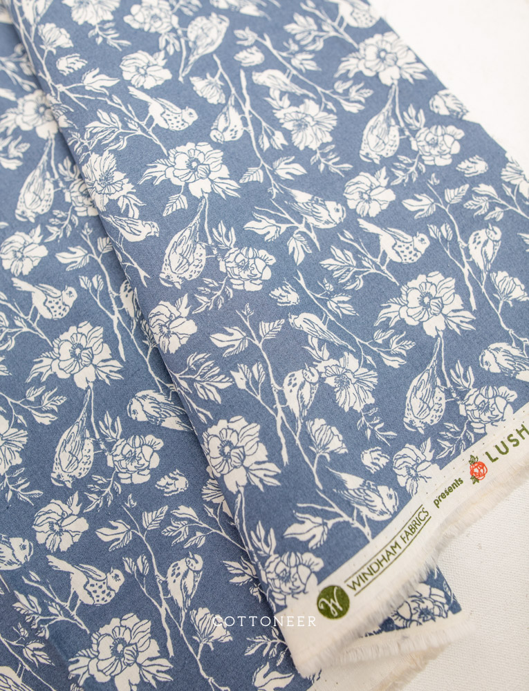 Birdsong Periwinkle | Lush Life Organic Cotton by Monaluna - Image 2