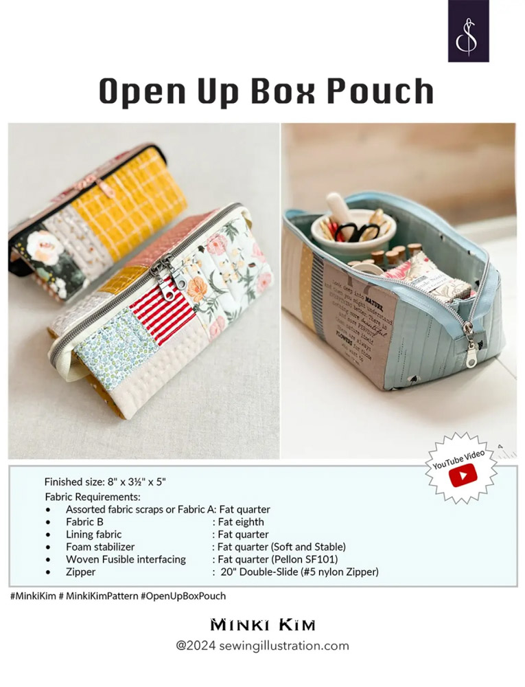 Open Up Box Pouch Set Pattern by Minki Kim - Image 2