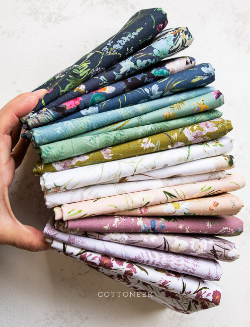 French Fabric Project Bundle Pack Floral Fabric and Linen Material