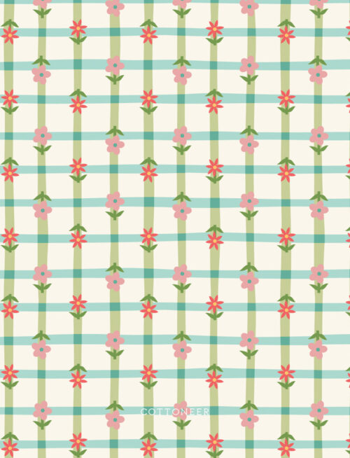 petal-plaid-in-green-turquoise-love-bugs-by-jayme-marie-designs-1