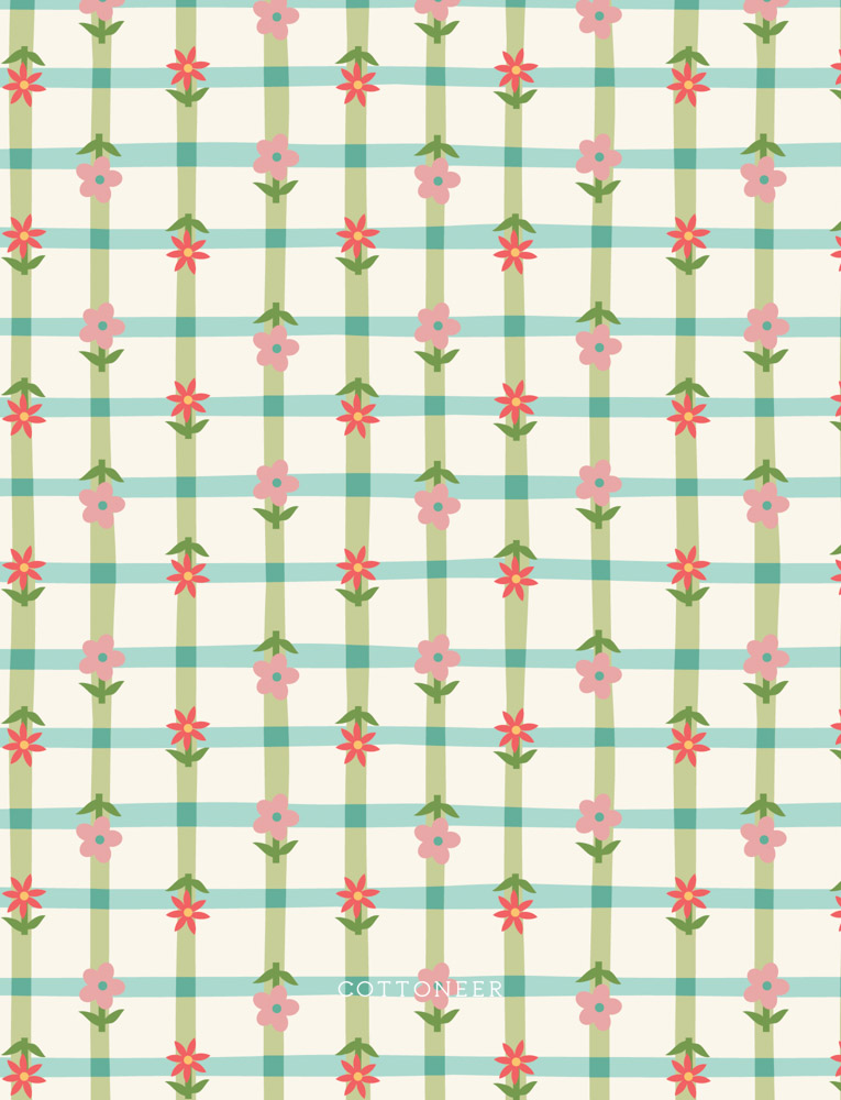 petal-plaid-in-green-turquoise-love-bugs-by-jayme-marie-designs-1