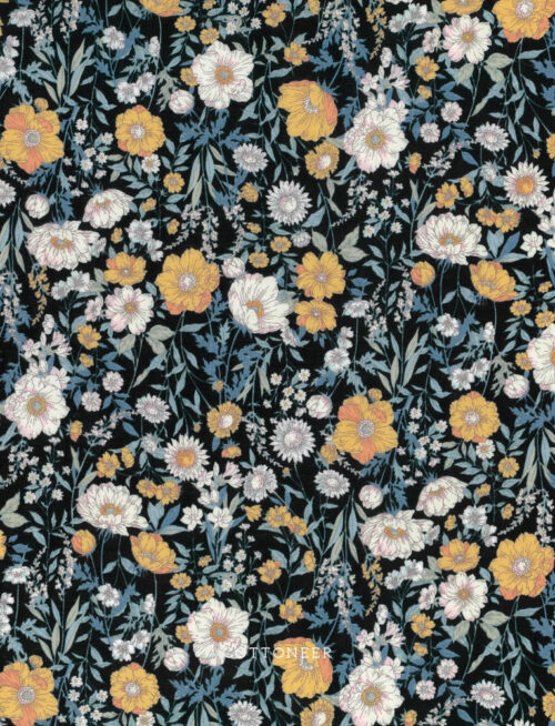 poppies-black-golden-cotton-lawn-flownny-kokka