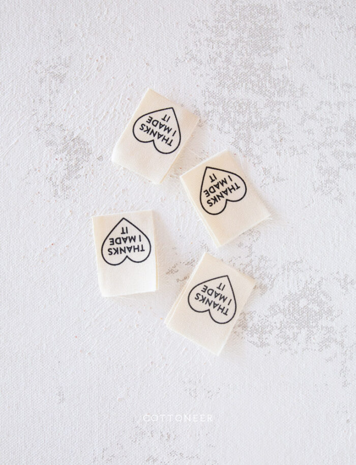 Thanks I Made It Heart Woven Labels by Sarah Hearts | Pack of 8 - Image 2