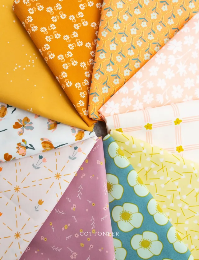 It’s here! Discover a new era of creativity with the debut of GeoBloom by Sewcial Bee Collective for @artgalleryfabrics. Listen his stunning collaborative collection brings a fresh, geometric floral landscape to your sewing and quilting projects. This bright floral palette will infuse whimsical charm into every stitch. 
-
#cottoneer #cottoneerfabrics #cottoneerbundles #agfgeobloom #artgalleryfabrics #quiltersofinstagram #quilting #quiltersgonnaquilt #fabriclove #fabricstore #fabricstash