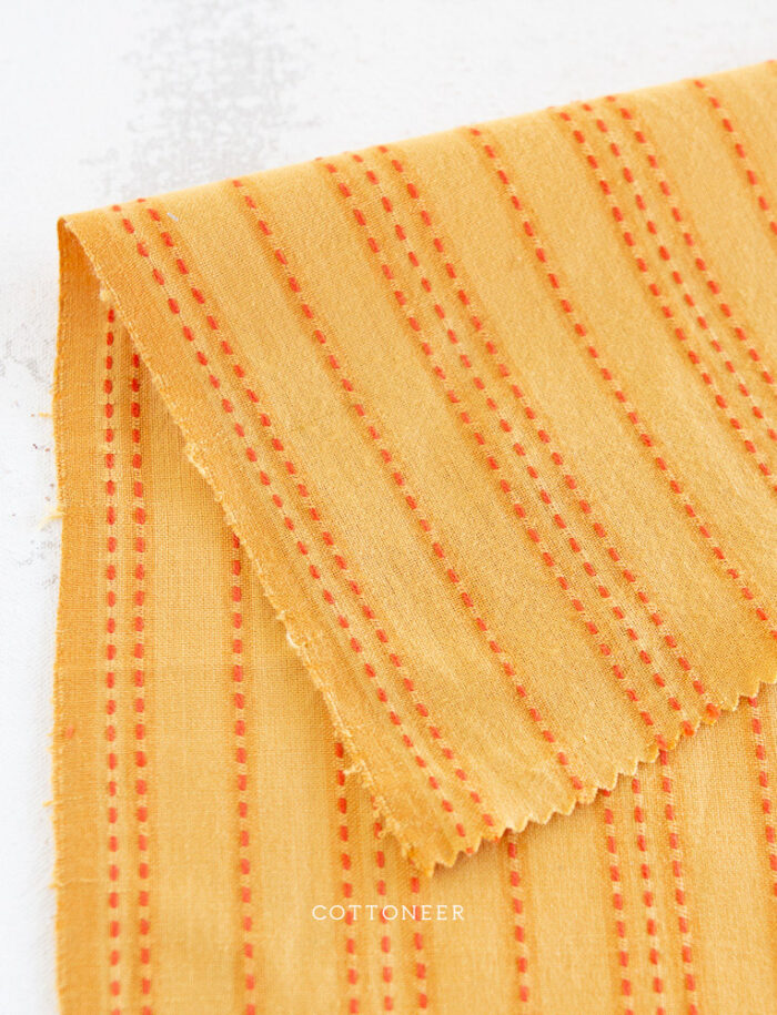 PREORDER Stitch Stripe in Tumeric | Lucky Loom by Fableism Supply Co - Image 3